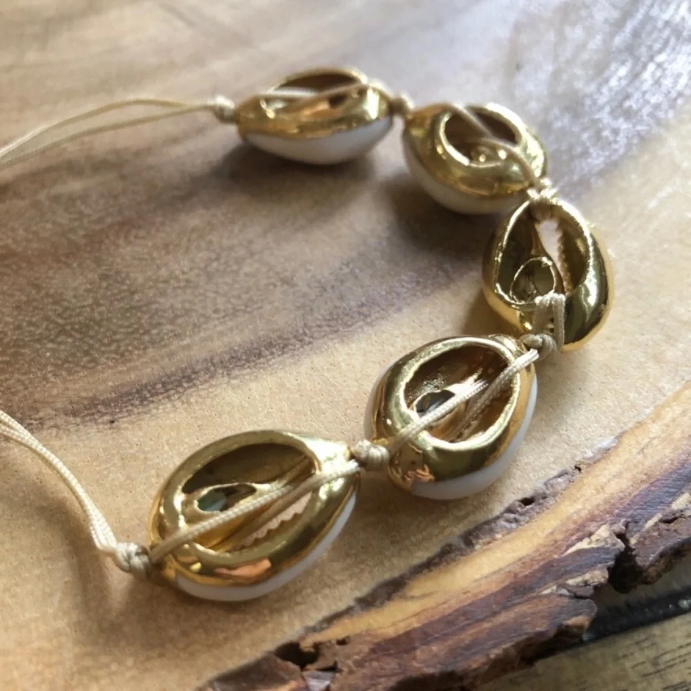 Gold Cowrie Shell Bracelet